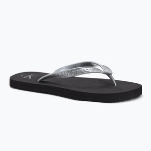 Női Calvin Klein YW0YW01719 Beach Sandal Monologo Tpu fekete/ezüst flip flopok