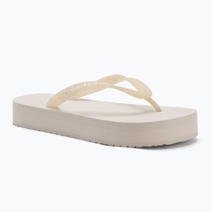 Calvin Klein női flip flopok YW0YW01830 Beach Sandal Flatform Tpu tojáshéj/világos fehér