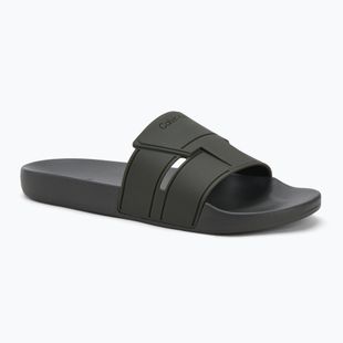 Calvin Klein férfi flip-flop HM0HM01752 Pool Slide Double T sötét olajzöld