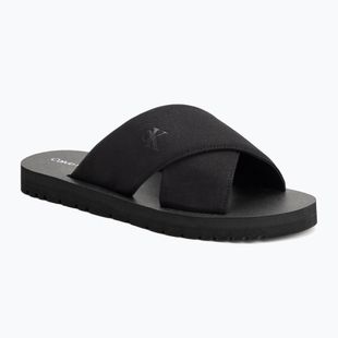 Férfi Calvin Klein YM0YM01223 Cross Sandal Crxs Tx tripla fekete flip-flopok