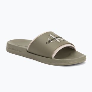 Férfi Calvin Klein YM0YM00361 Slide gumi neoprén neoprén monologo sellő/tojáshéj flip-flopok