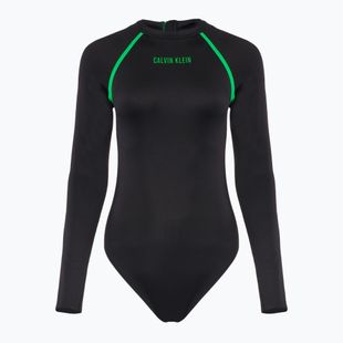 Női egyrészes fürdőruha Calvin Klein KW0KW02790 Intense Power Move Rashguard One Piece pvh fekete