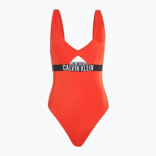 Calvin Klein női fürdőruha KW0KW02746 Intense Power One Piece Fashion Fit flamingó chili