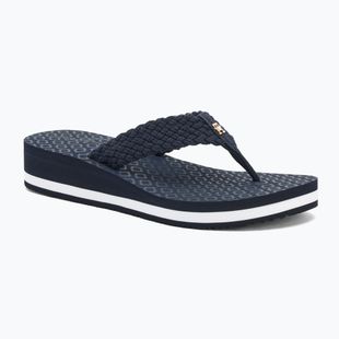 Tommy Hilfiger Crochet Mid Beach Sandal női flip flopok űrkék