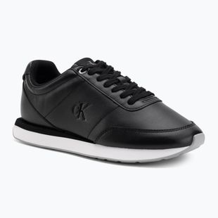 Női cipők Calvin Klein YW0YW01942 Retro Runner Lace Up Leather MG black/formal gray