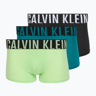 Boxeralsók Calvin Klein 000NB3775A Trunk 3 pár black/teal breeze/forest freeze