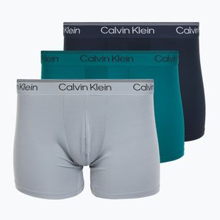 Férfi boxeralsó Calvin Klein LV00NB4410 Brief 3 pár sleet/teal marine/shoreline