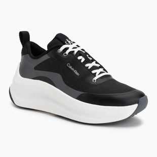 Női cipők Calvin Klein YW0YW02077 Chunky Runner Laceup Mix Aop black/coal