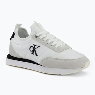 Női cipők Calvin Klein YW0YW02060 Retro Runner Sock Laceup Mix Mat bright white/black/marshmallow