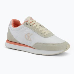 Női cipők Calvin Klein YW0YW01990 Retro Runner Lace Up Nylon Mg brilliant white/light cashew/pink