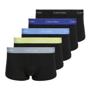 Férfi boxeralsó Calvin Klein LV00NB4390 Low Rise Trunk 5 pairs black wb/blue descent wb/green bi/khaki