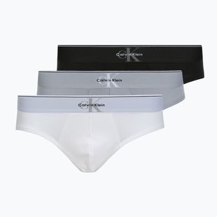Férfi alsónadrág Calvin Klein LV00NB4471 Hip Brief 3 pairs black/misty grey/white