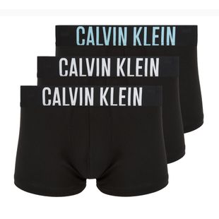 Férfi boxer nadrág Calvin Klein 000NB3608A Trunk 3 pairs black with harbor mist logo/ black with