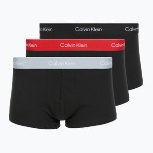 Boxeralsók Calvin Klein LV00NB4389 Low Rise Trunk 3 pár black/adrenaline rush/white/black