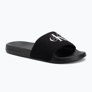Női papucs Calvin Klein YW0YW01967 Monogram Logo 0GM black/bright white