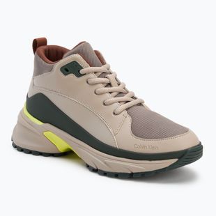Férfi cipők Calvin Klein YM0YM01418 Hike Runner Mid Laceup Tech Mix desert taupe/smog/sorrel/thyme