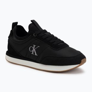 Női cipők Calvin Klein YW0YW02060 Retro Runner Sock Laceup Mix Mat black/gyn metal/gum