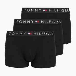 Boxeralsó Tommy Hilfiger Rib Trunk 3 pairs black/black/black