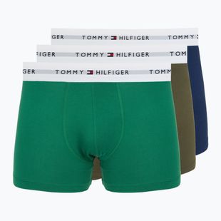 Férfi boxer nadrág Tommy Hilfiger Trunk 3 pairs army green/prp nvy/nov grn