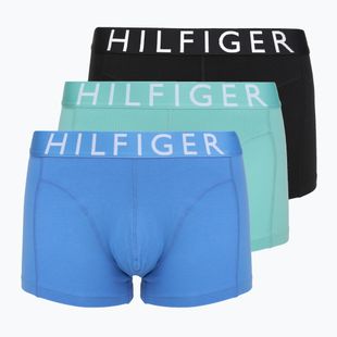 Boxeralsó Tommy Hilfiger Trumk 3 pairs arctic aqua/black/cobalt blue