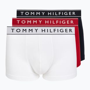 Férfi boxer nadrág Tommy Hilfiger Trunk Dtm white/medium red/navy blue