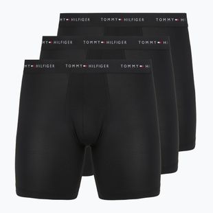 Férfi boxer nadrág Tommy Hilfiger Micro Long 3 pack black/black/black