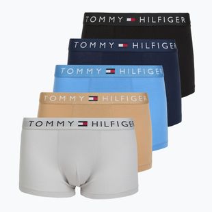 Boxeralsó Tommy Hilfiger Trumk 5 pairs cobalt blue/pitch black/black/light castle/desert