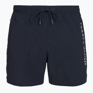 Férfi fürdőnadrág Tommy Hilfiger Medium Drawstring Zip Pocket desert sky