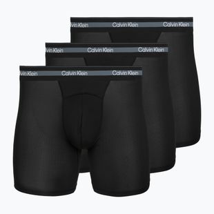 Férfi boxer nadrág Calvin Klein LV00NB4538 Boxer Brief Long black/black/black
