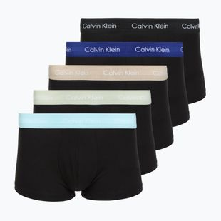 Boxeralsó Calvin Klein LV00NB4412 Low Rise Trunk 5 pairs black in plume wb/black in misty sage wb