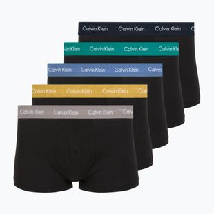 Boxeralsó Calvin Klein LV00NB4412 Low Rise Trunk 5 pairs of black bodies with driftwood/moonlight