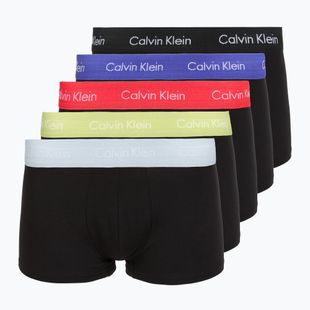 Boxeralsó Calvin Klein LV00NB4412 Low Rise Trunk 5 pairs black in green bloom wb/black in dazzlin
