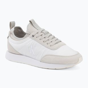 Férfi cipők Calvin Klein YM0YM01414 Retro Runner Sock Laceup Mix mat bright white/light grey