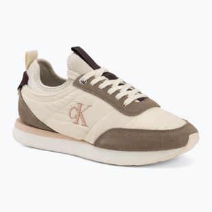 Női cipők Calvin Klein YW0YW02060 Retro Runner Sock Laceup Mix Mat turtledove/spanish villa/bordeaux