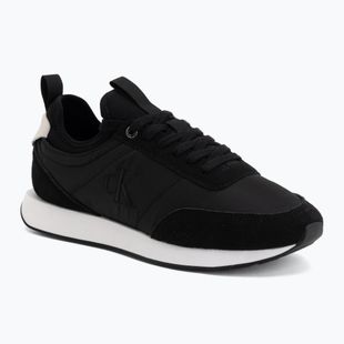 Férfi cipők Calvin Klein YM0YM01414 Retro Runner Sock Laceup Mix matte black/bright white