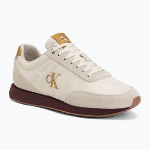 Férfi cipők Calvin Klein YM0YM01361 Retro Runner Ess Mix Mat white swan/tofu/amber gold