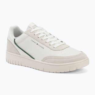 Férfi cipők Tommy Hilfiger Basket Core Leather Suede Mix ecru/street green