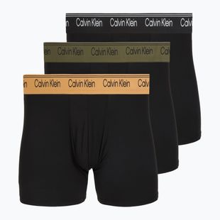 Férfi boxer nadrág Calvin Klein LV00NB4410 Brief black w/bronze flash wb/black/oliv