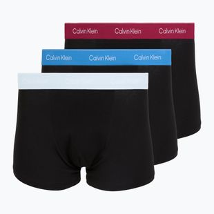 Férfi boxer nadrág Calvin Klein LV00NB4286 Relaxed Fit Trunk black bodies w/ poseidon blue/plein