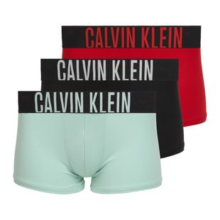 Férfi boxer nadrág Calvin Klein 000NB3775A Trunk black/goji berry/aqua blue