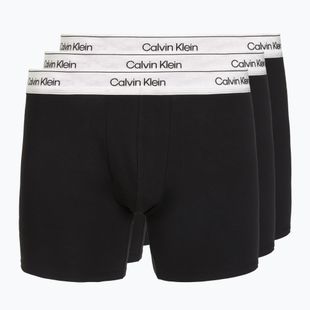 Férfi boxer nadrág Calvin Klein LV00NB4731 Boxer Brief black w/ silver haze wbs