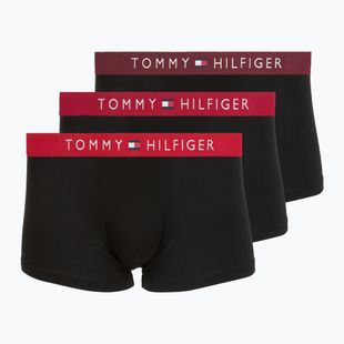 Férfi boxer nadrág Tommy Hilfiger Trunk WB 3 pack medium red/rasp juice/burgundy