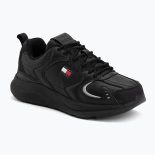 Férfi cipők Tommy Jeans Runn Leather triple black