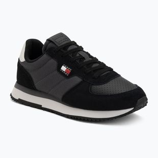 Férfi cipők Tommy Jeans Runner Flag Mix washed black/stratus grey
