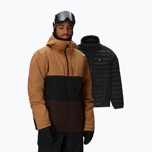 Férfi snowboarddzseki 686 Smarty 3IN1 Form caramel colorblock
