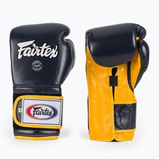 Fairtex Heavy Hitter mexikói stílusú kék/sárga bokszkesztyűk