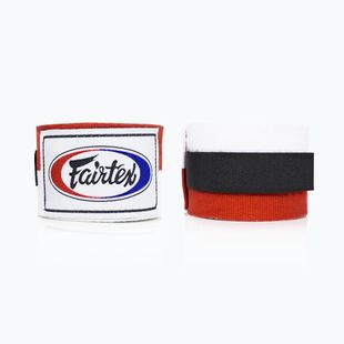 Box bandázs Fairtex Handwraps 455 cm white/red