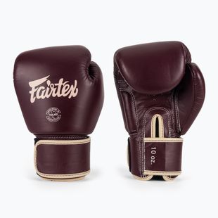 Boxkesztyű Fairtex Real Leather Boxing maroon