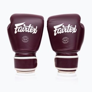 Boxkesztyű Fairtex Real Leather Boxing maroon