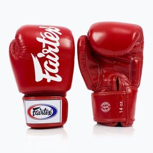 Boxkesztyű Fairtex Deluxe Tight-Fit red
